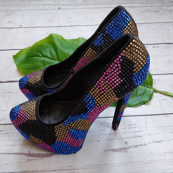 STEVE MADDEN Dyvinal Rhinestone Pumps, 6.5 - Picture 4 of 8